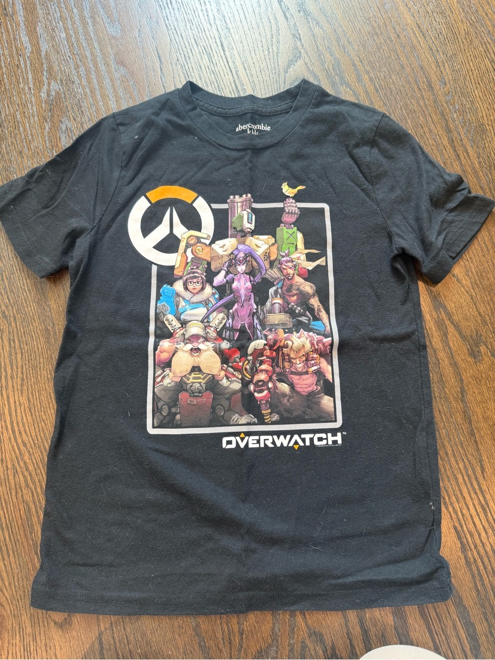 abercrombie kids Black Overwatch Character Graphic Tee